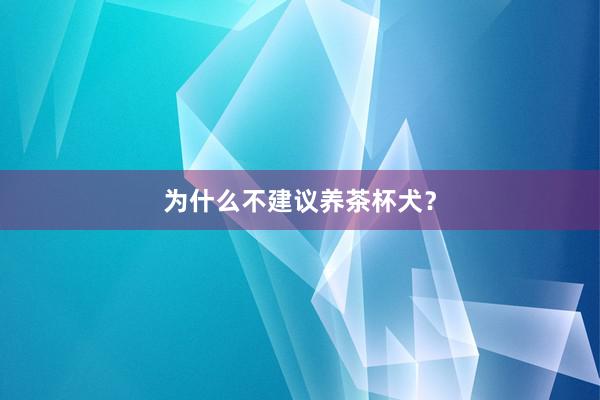 为什么不建议养茶杯犬？
